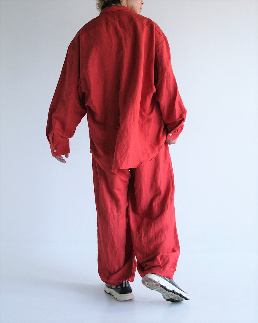 AN282 RAYON ReSIZE LONG SHIRTS ORANGE