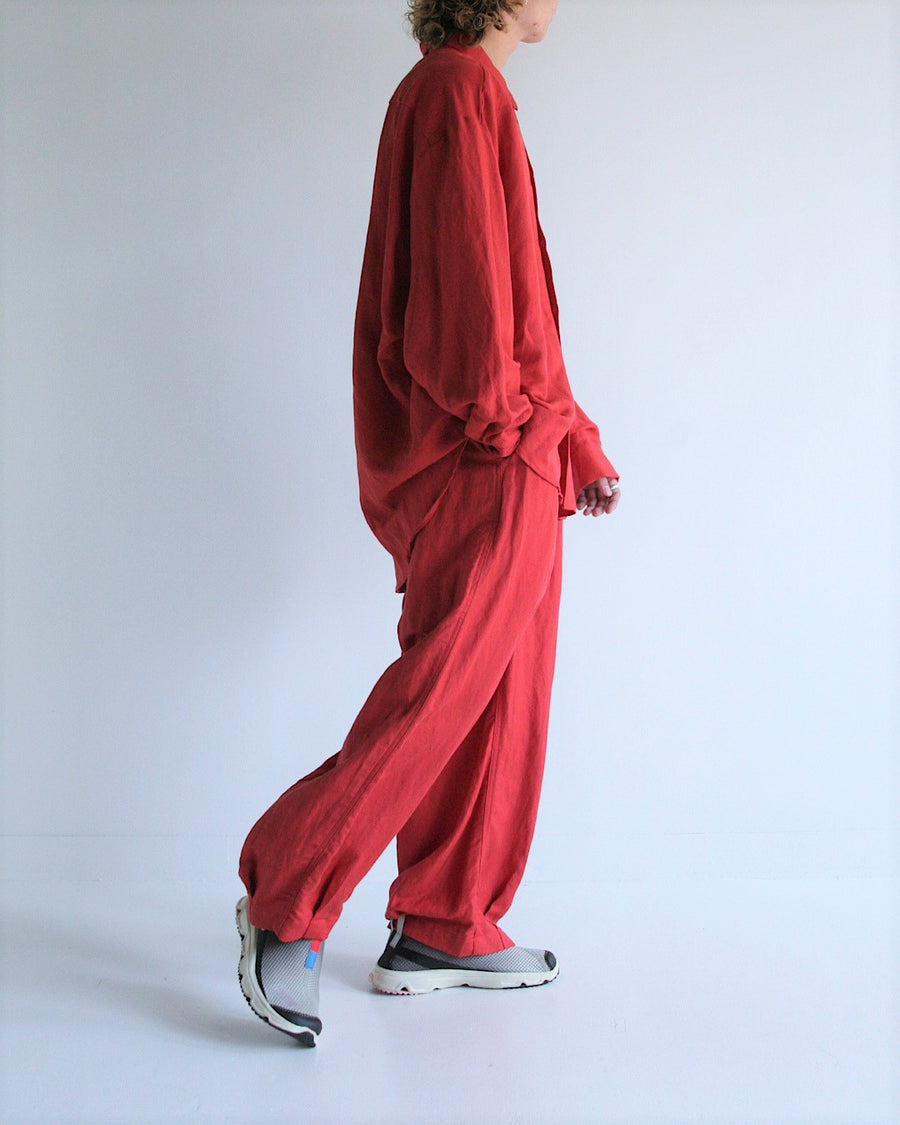 AN282 RAYON ReSIZE LONG SHIRTS ORANGE