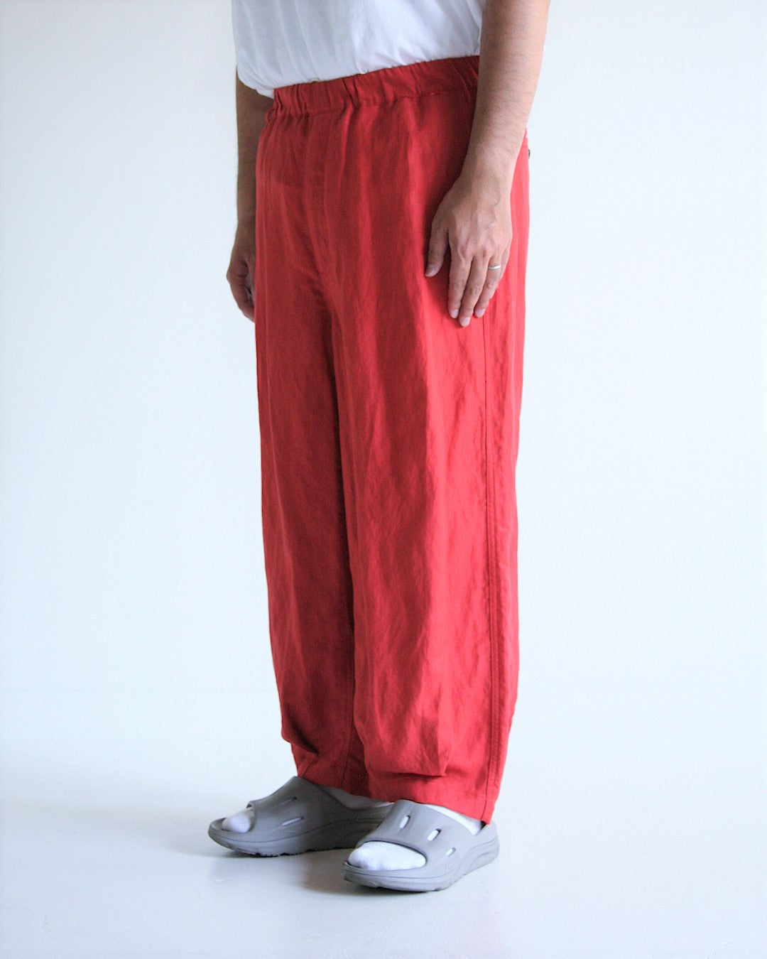 AN283 RAYON HEM TUCK EASY PANTS ORANGE – ANACHRONORM AN283 RAYON HEM TUCK EASY PANTS ORANGE – ANACHRONORM