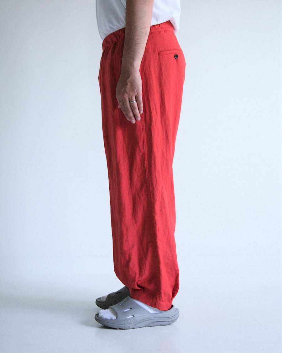 AN283 RAYON HEM TUCK EASY PANTS ORANGE