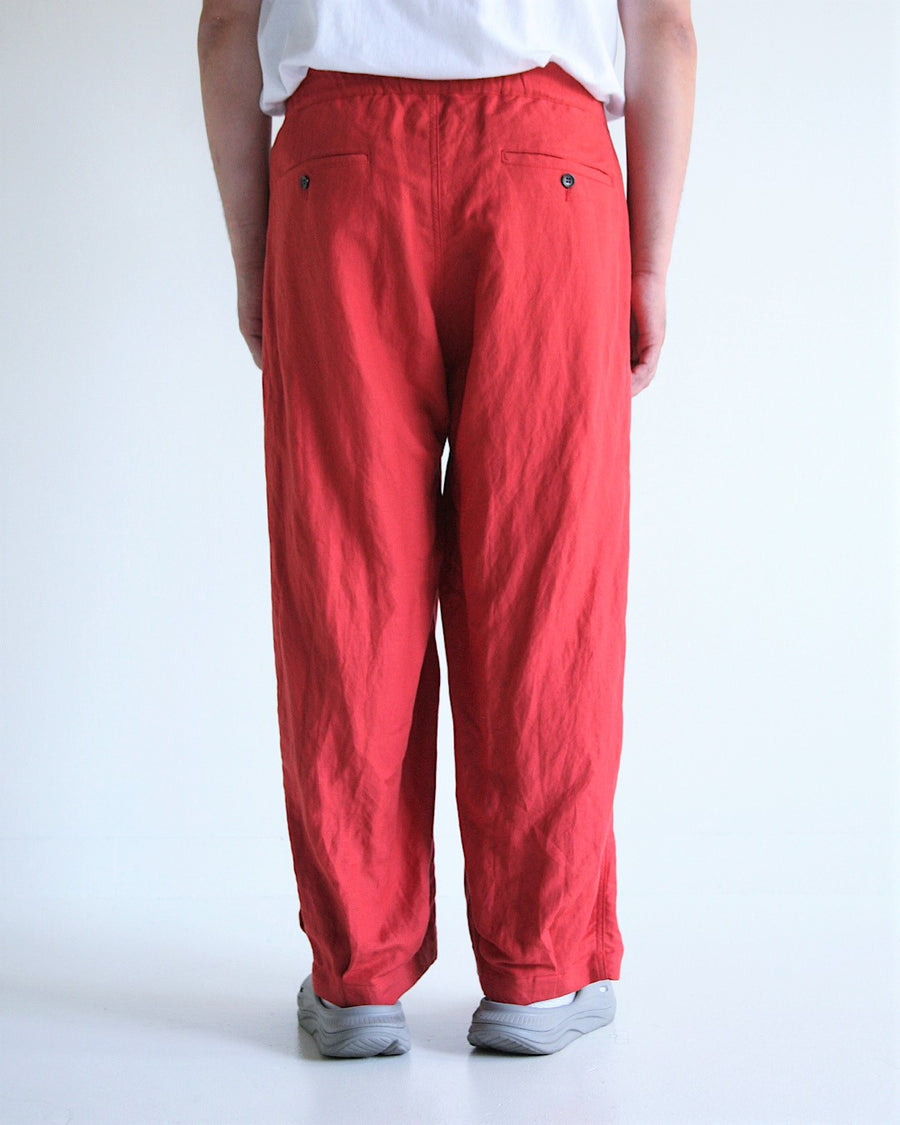 AN283 RAYON HEM TUCK EASY PANTS ORANGE