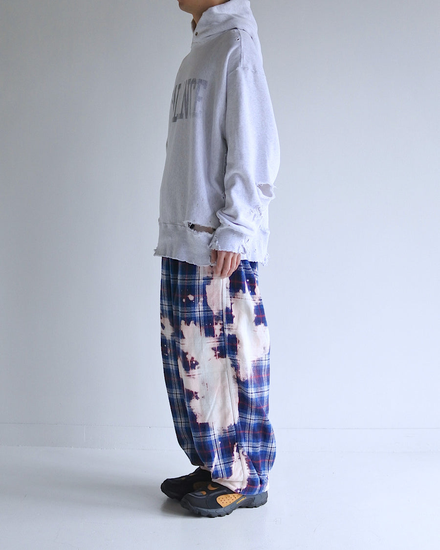 AN331 BALANCE DAMAGED SIDE LIB SWEAT PARKA NAVY PRINT
