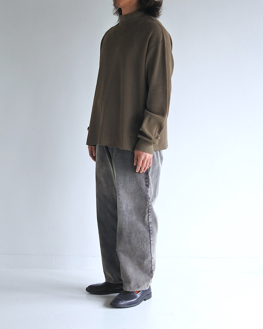 AN319 HEAVY THERMAL MOCK NECK L/S T-S OLIVE
