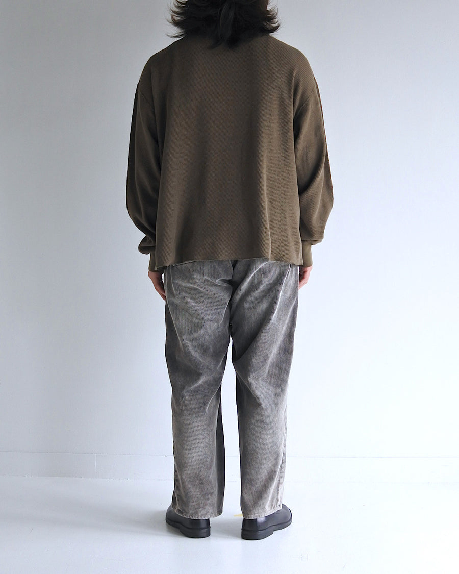 AN319 HEAVY THERMAL MOCK NECK L/S T-S OLIVE