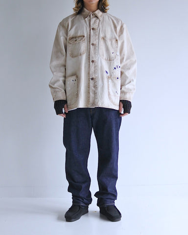 AN311 NYLON PATCH KINARI COVERALL JACKET BEIGE DYED