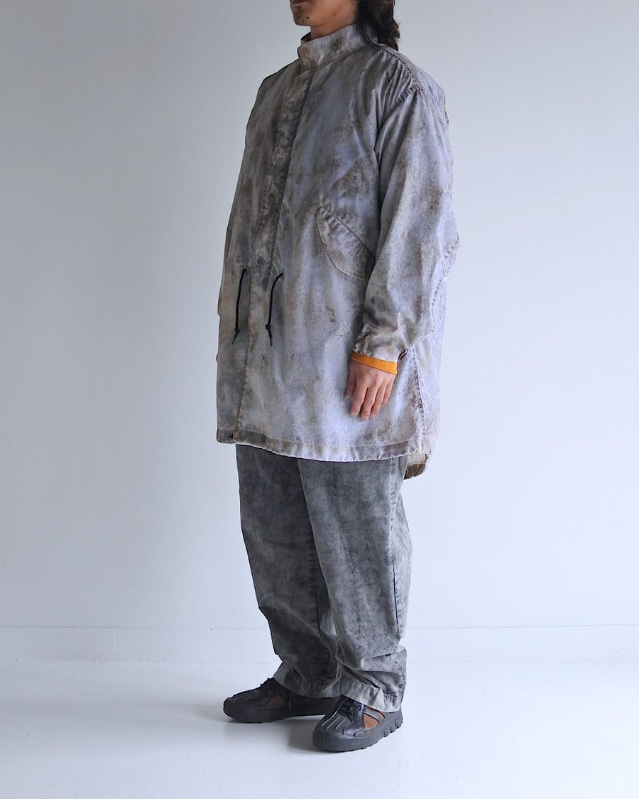AN321 DIRTPAINT NYLON MODS COAT WHITE
