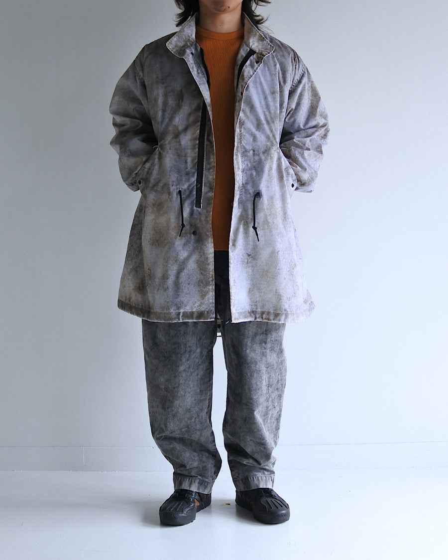 AN321 DIRTPAINT NYLON MODS COAT WHITE