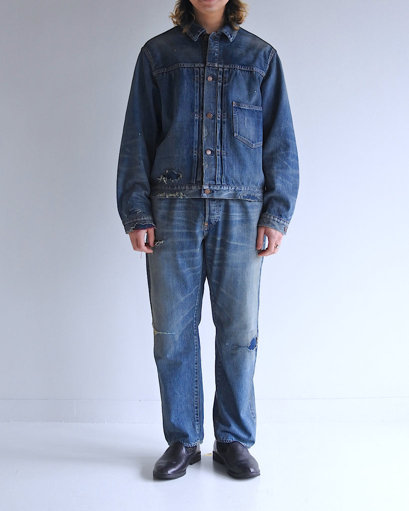 CONTEXT-005 FRONT TUCK DENIM JACKET <  4 colors >