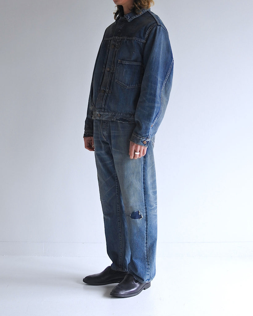 CONTEXT-005 FRONT TUCK DENIM JACKET <  4 colors >