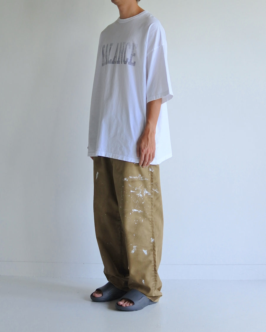 ANACHRONORM BALANCE カレッジプリント ショートスリーブTシャツ ネイビープリント | 5.6oz 天竺 ヘビーウェイト 特殊脱脂加工 ステンシルアート 守矢努 一点一点