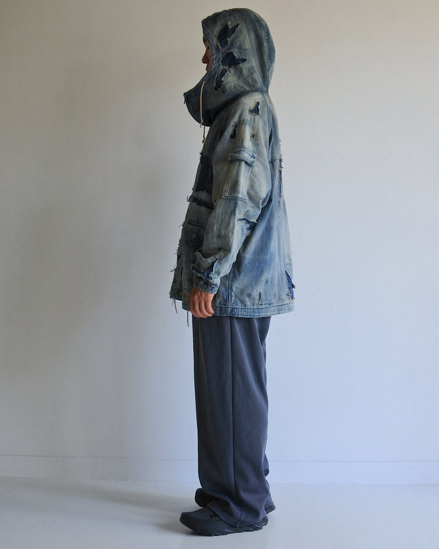 ANACHRONORM / DUAL DENIM REMAKED FULLZIP PARKA - INDIGO (REMAKE)