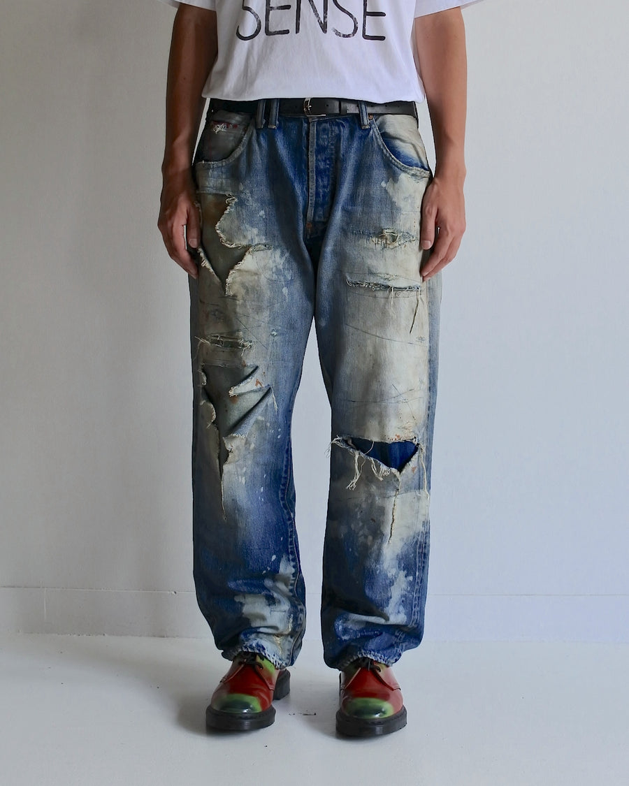 anachronorm damaged pants 32インチ ANACHRONORM - Hard Remaked Regular Tapered 5P Pants