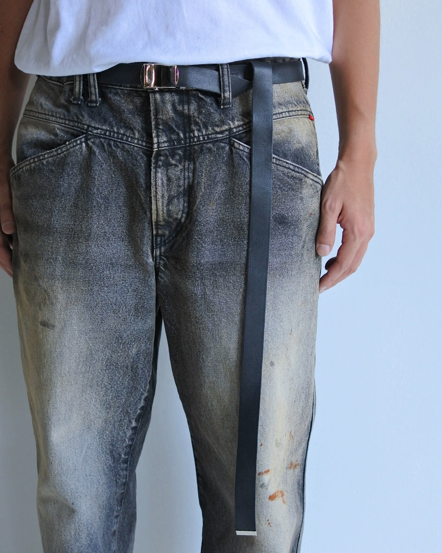 アナクロノーム　ANACHRONORM LEFT HAND レザーベルト ANACHRONORM DECORATIVE LEATHER BELT / Black | FLATBUSH