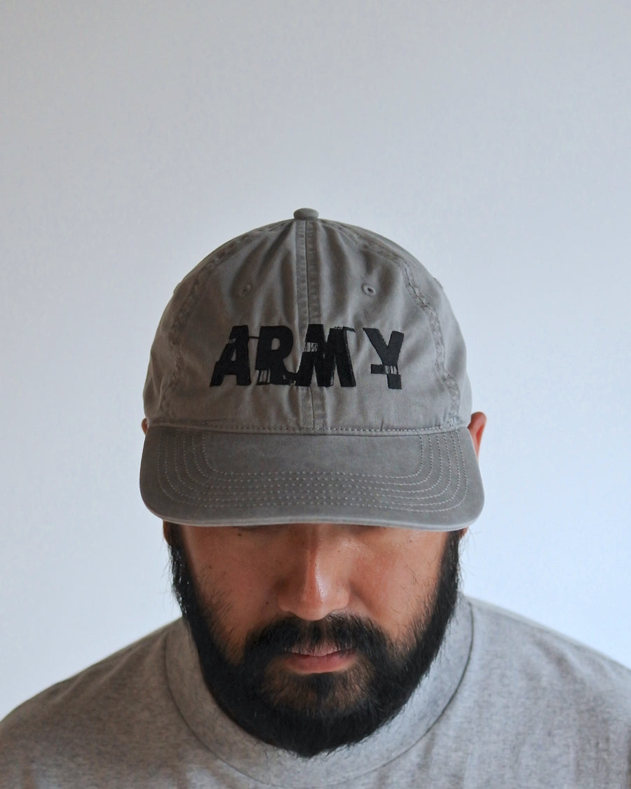 ANNK-003 ARMY GLITCH EMBROIDERY CAP GRAY