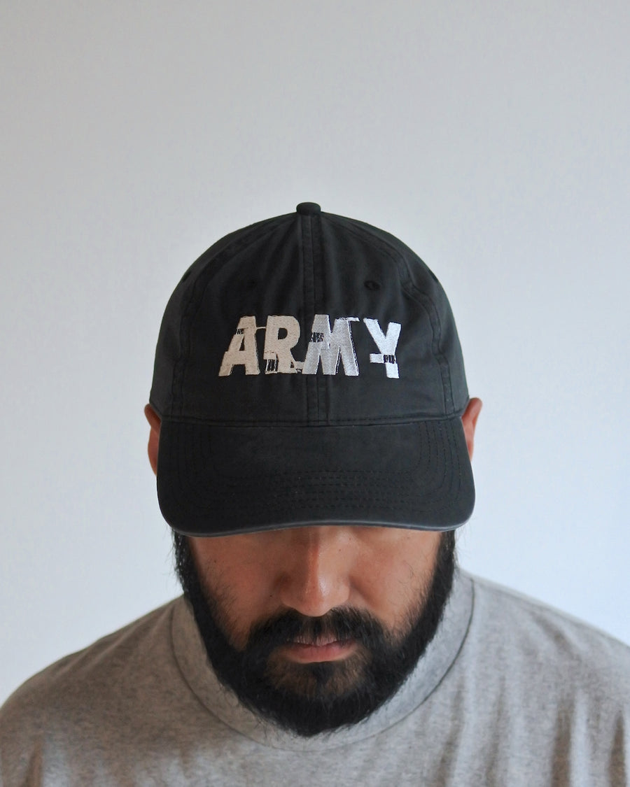 ANNK-003 ARMY GLITCH EMBROIDERY CAP CHARCOAL