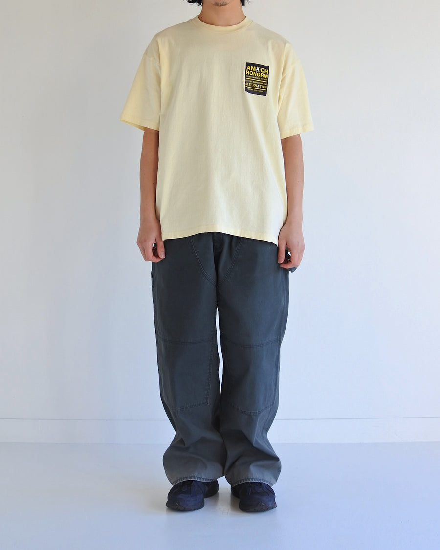 AN366 STICKER MOTIF PRINTED S/S T-S BEIGE