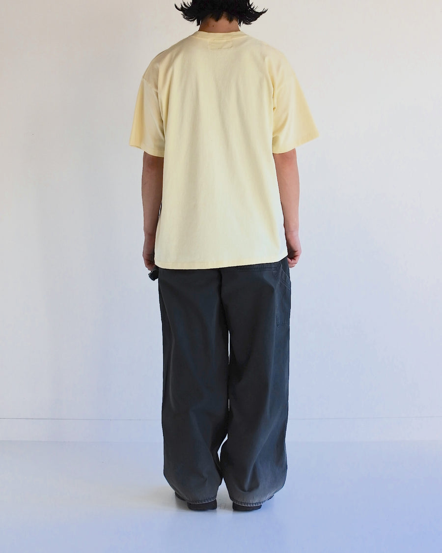 AN366 STICKER MOTIF PRINTED S/S T-S BEIGE