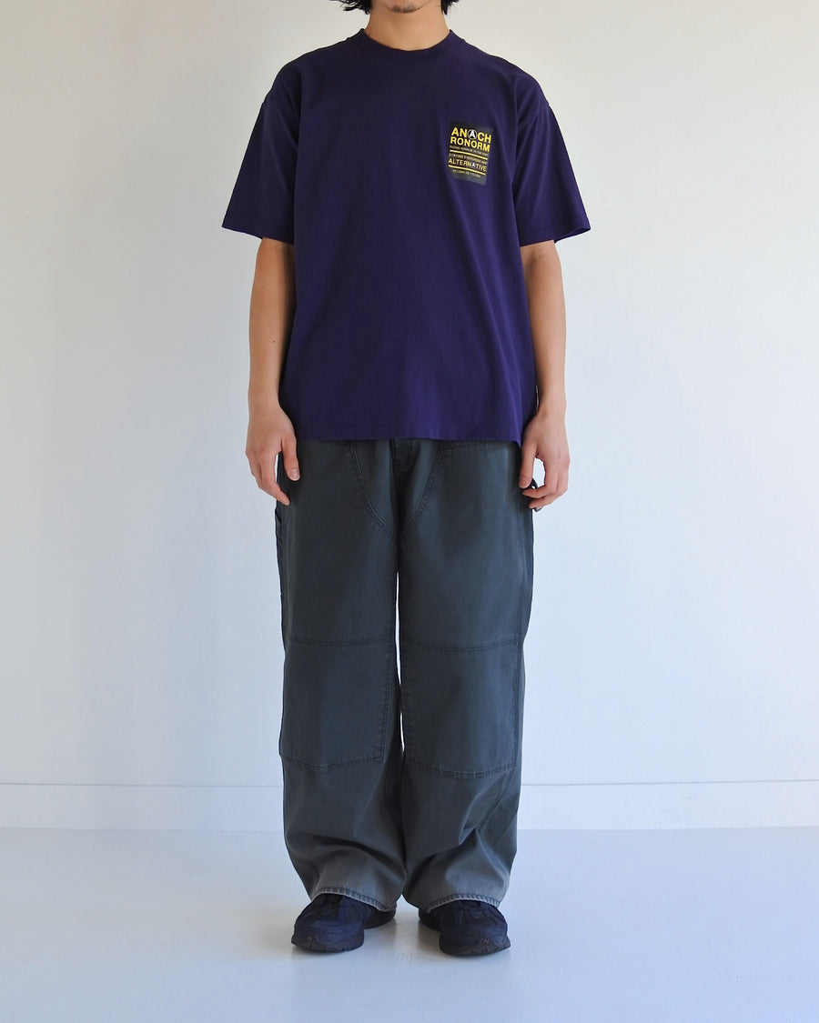 AN366 STICKER MOTIF PRINTED S/S T-S NAVY