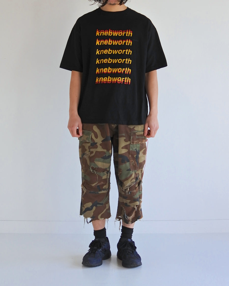 AN367 GRADATION PRINTED S/S T-S BLACK