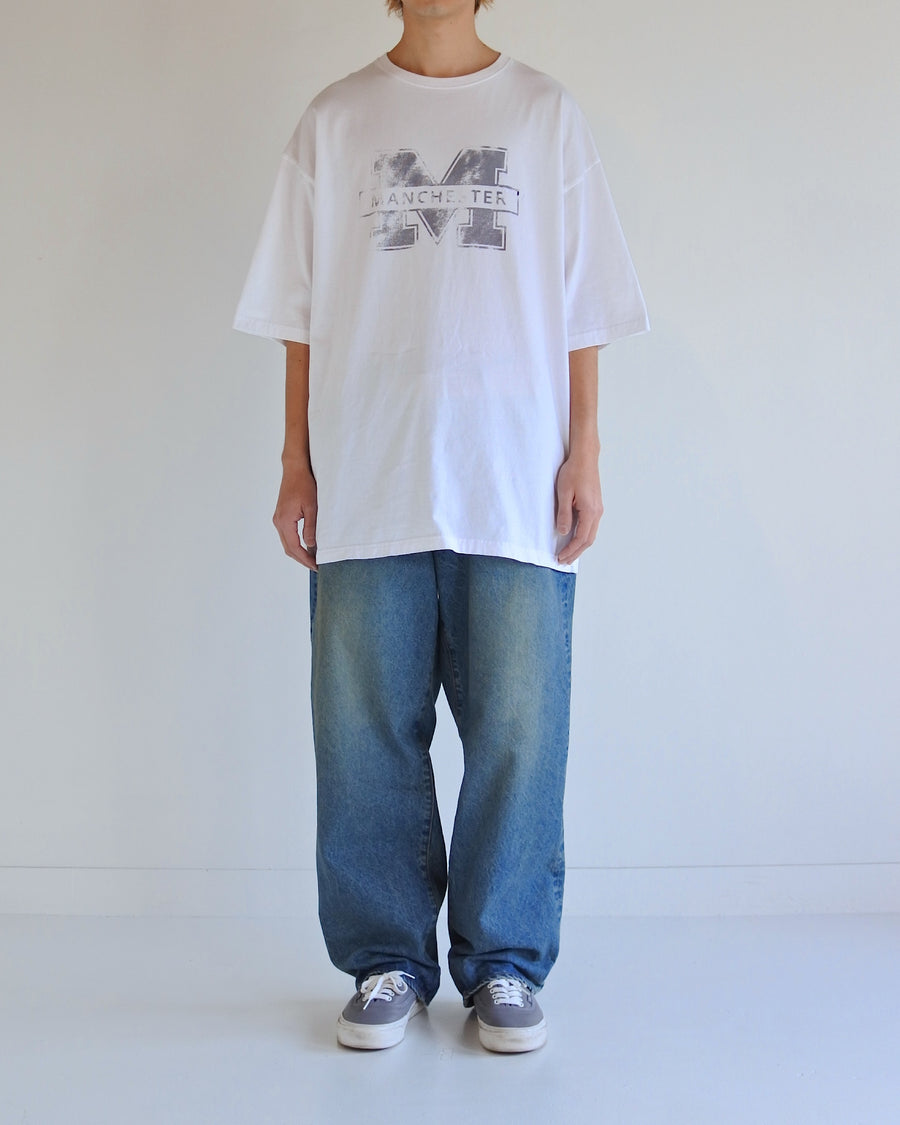 AN368 MANCHESTER PRINTED S/S T-S WHITE