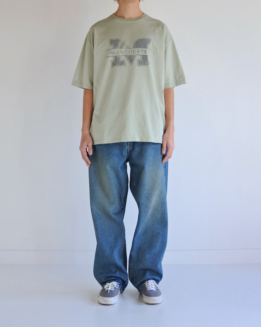 ANACHRONORM / MANCHESTER PRINTED S/S T-S - SAGE