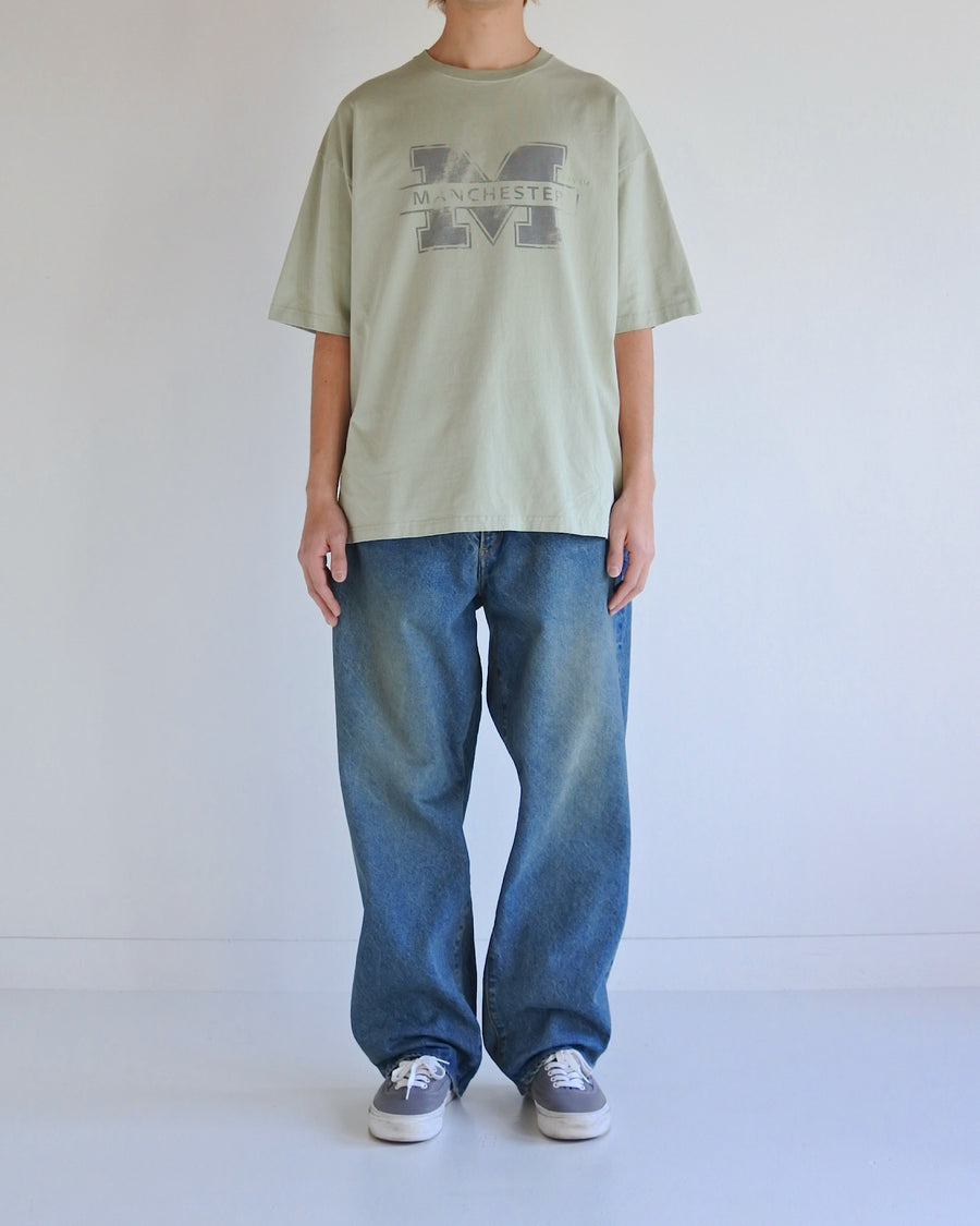 AN368 MANCHESTER PRINTED S/S T-S SAGE