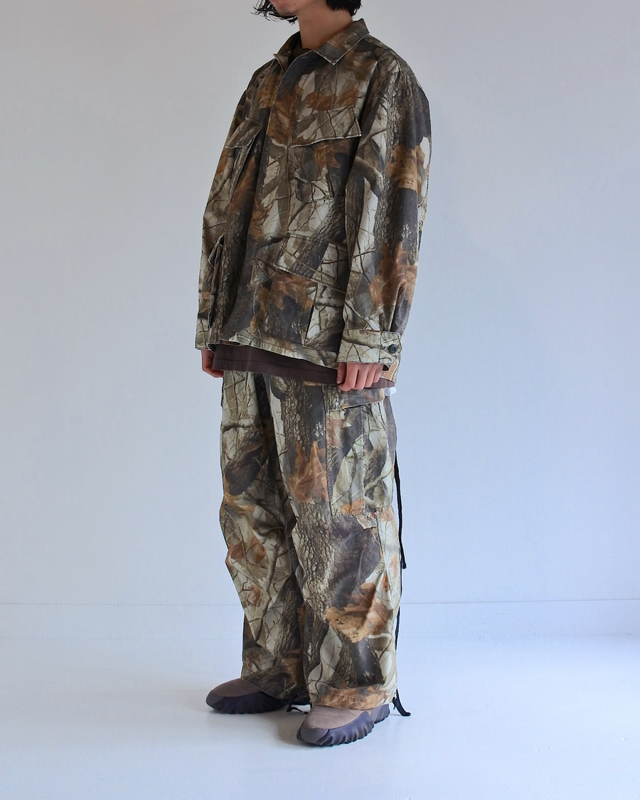 リップストップオリジナルリアルツリー生地を使用したファティーグジャケット