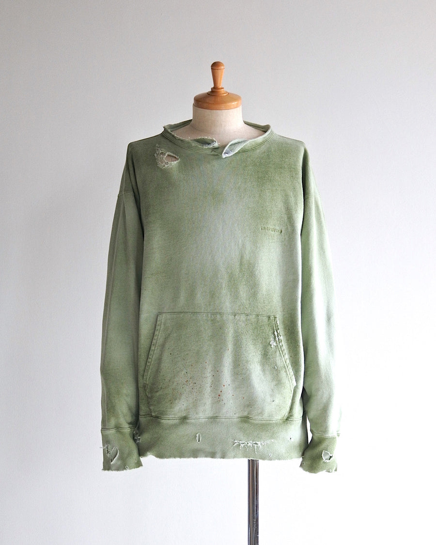 AN269 DYED CUT-OFF SWEAT PARKA / MINT(exclusive color)