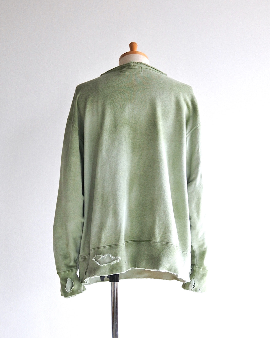 【ラッピング無料】 AN269 color MINT(exclusive / PARKA SWEAT CUT-OFF DYED トップス