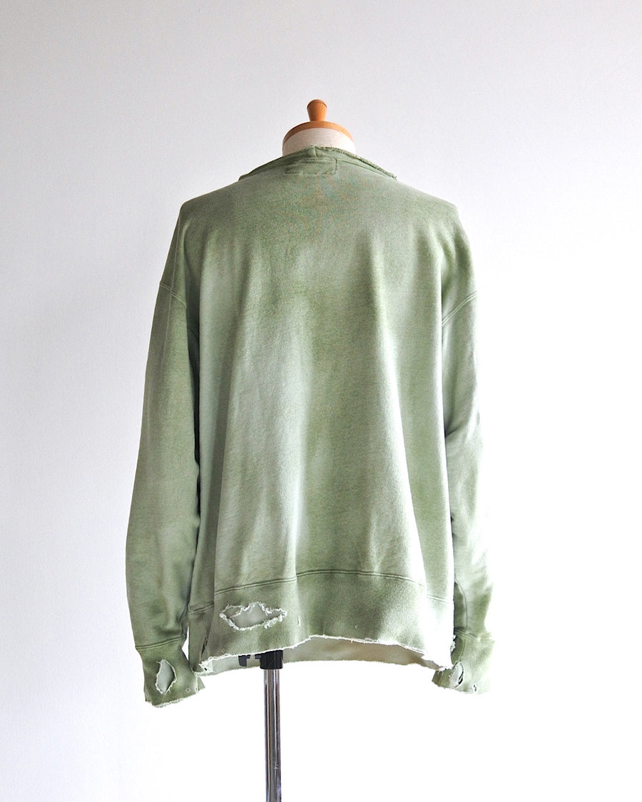 AN269 DYED CUT-OFF SWEAT PARKA / MINT(exclusive color)