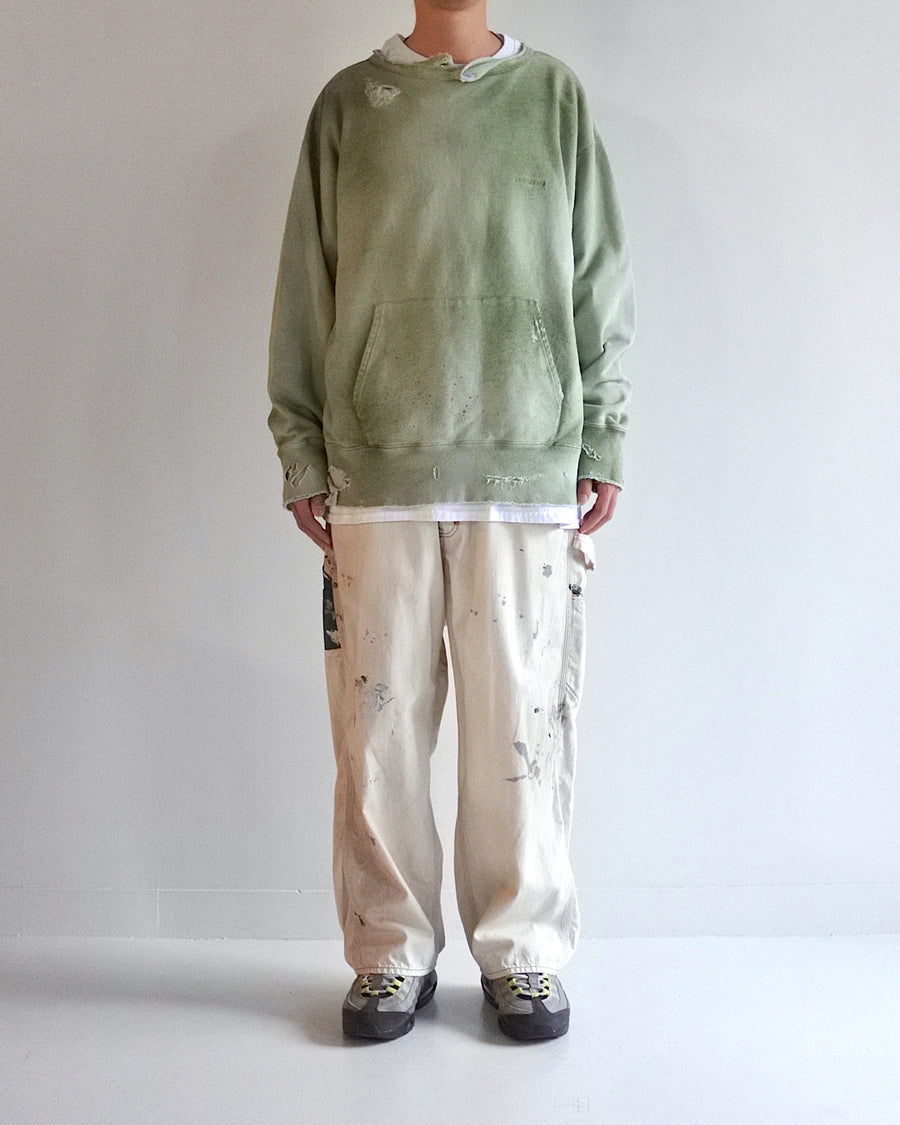 AN269 DYED CUT-OFF SWEAT PARKA / MINT(exclusive color)