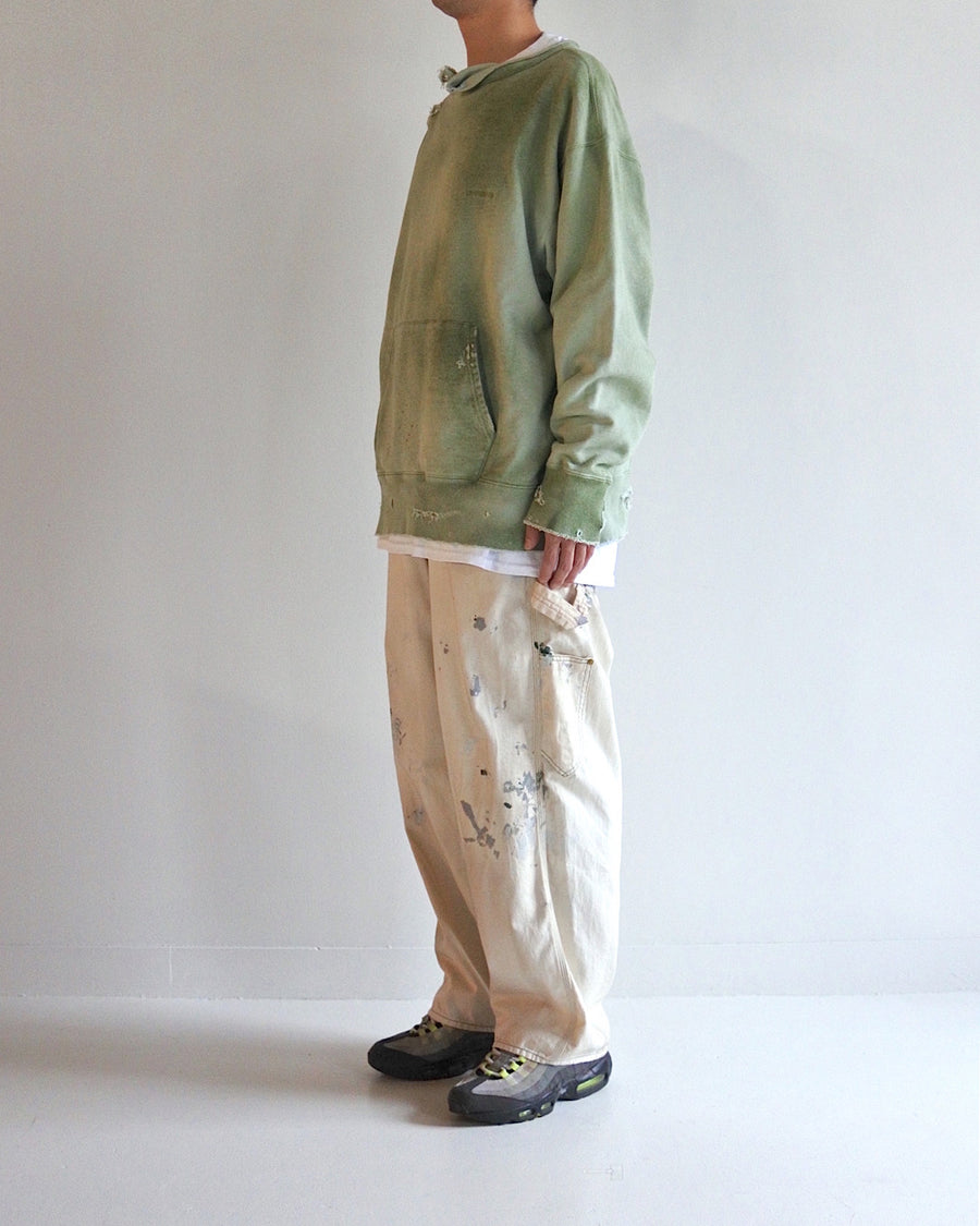 AN269 DYED CUT-OFF SWEAT PARKA / MINT(exclusive color)