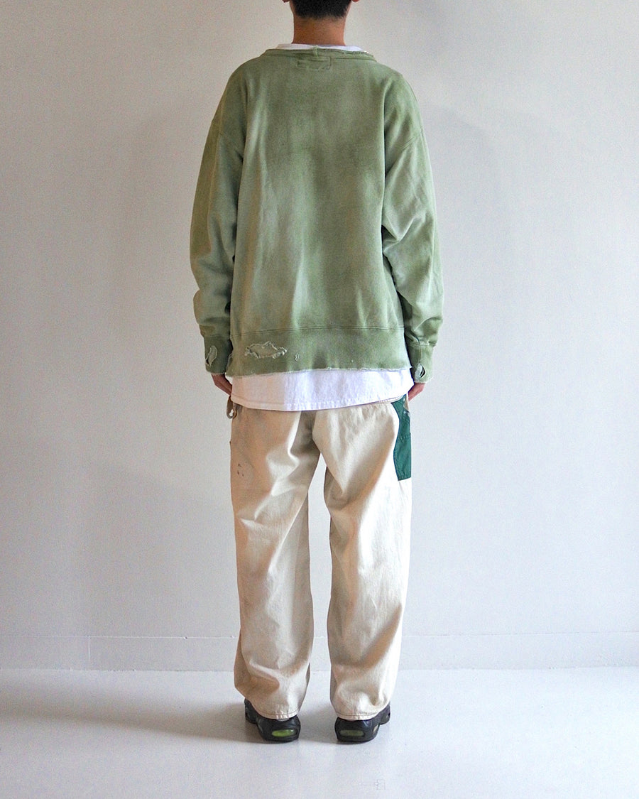AN269 DYED CUT-OFF SWEAT PARKA / MINT(exclusive color)
