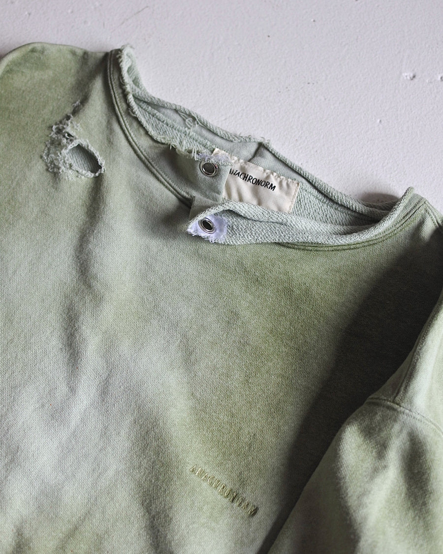 AN269 DYED CUT-OFF SWEAT PARKA / MINT(exclusive color)