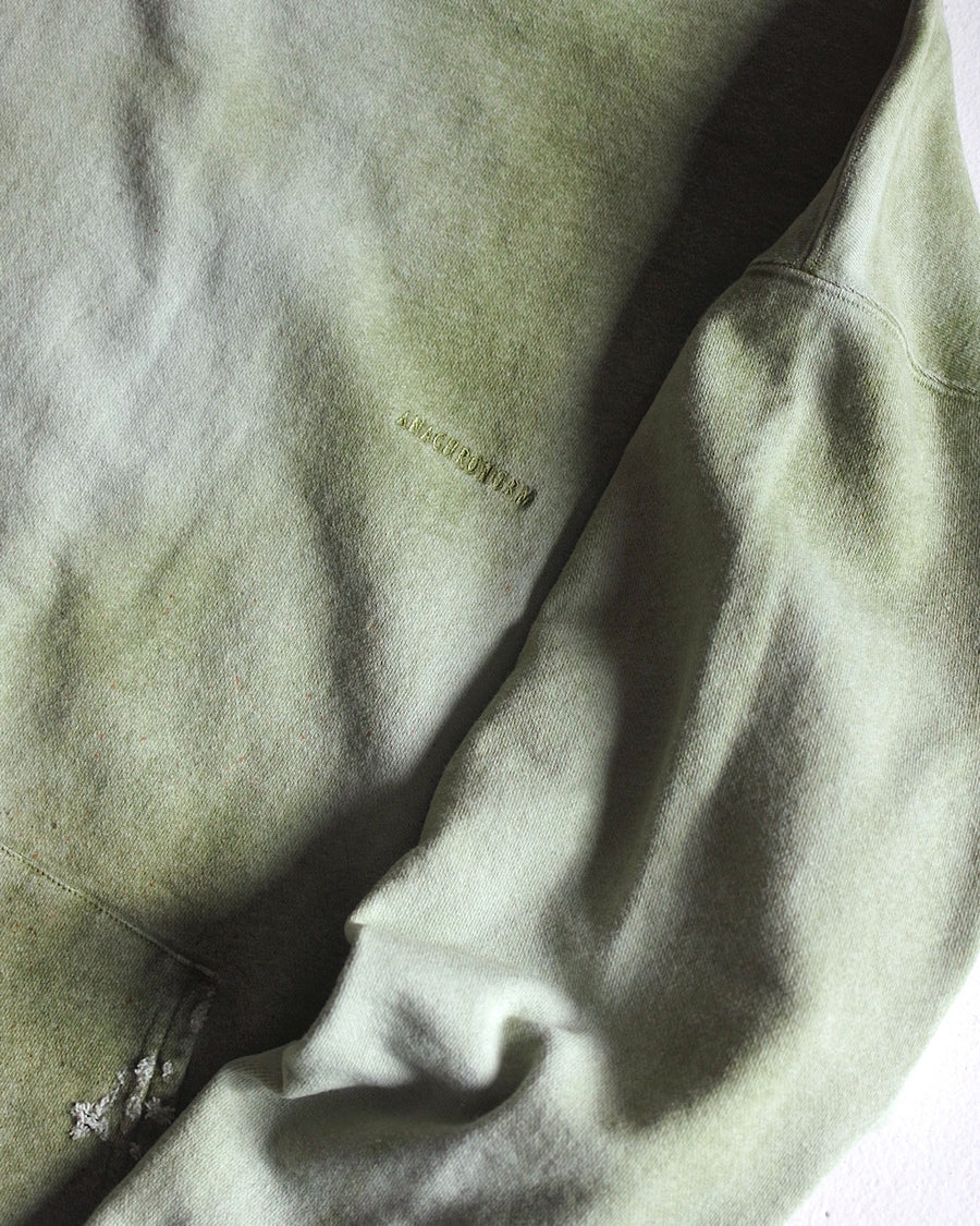AN269 DYED CUT-OFF SWEAT PARKA / MINT(exclusive color)