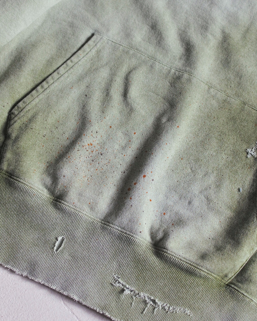 AN269 DYED CUT-OFF SWEAT PARKA / MINT(exclusive color)