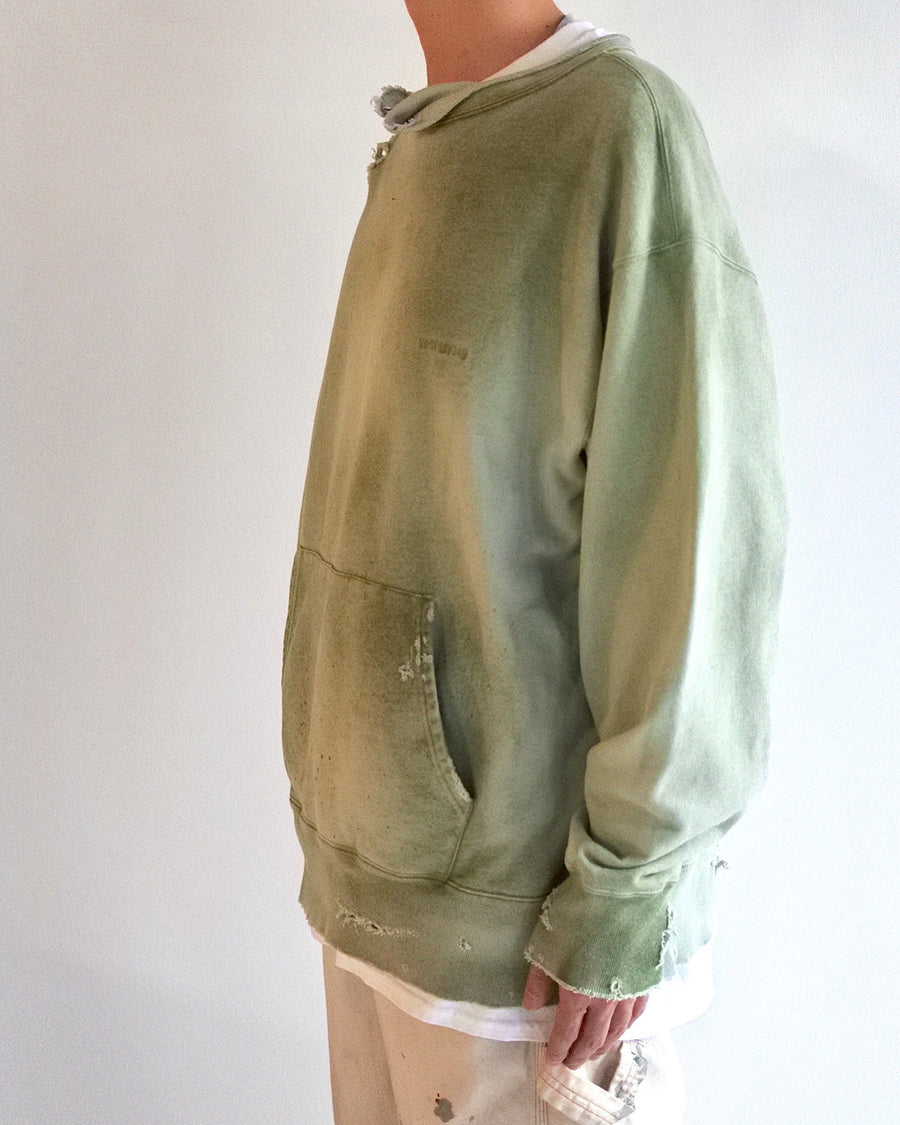 AN269 DYED CUT-OFF SWEAT PARKA / MINT(exclusive color)
