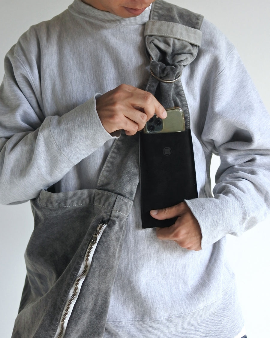 AN20TH-013 SULFUR DYED CANVAS タスキショルダー BLACK
