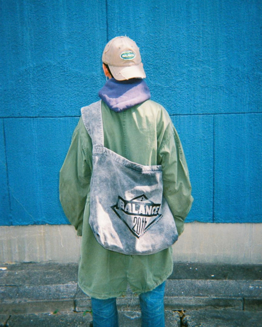 AN20TH-013 SULFUR DYED CANVAS タスキショルダー BLACK