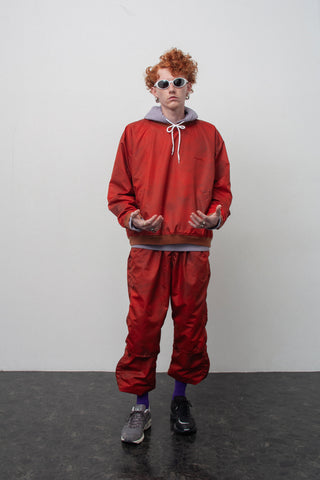 AN280-W SPRAYING POLY VENTILATED TRACK PANTS D.ORANGE