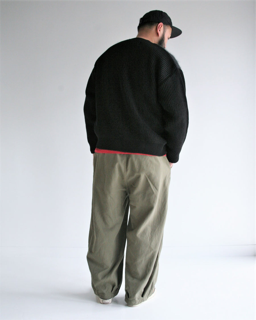 AN257 MOHAIR COMBINATION CARDIGAN BLACK