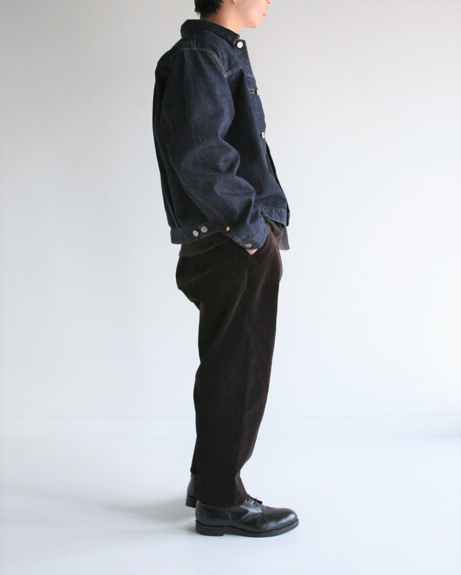 FRONT TUCK DENIM JACKET INDIGO(ONE WASH) – ANACHRONORM FRONT TUCK DENIM JACKET INDIGO(ONE WASH) – ANACHRONORM