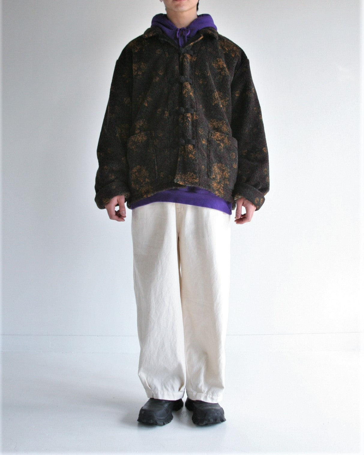 AN260 FLEECE CHINA JACKET YELLOW×BROWN – ANACHRONORM