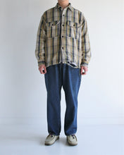 画像をギャラリービューアに読み込む, AN248 HEAVY TWILL DAMAGED SHIRTS JACKET NAVY×BLUE

