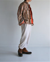 画像をギャラリービューアに読み込む, AN248 HEAVY TWILL DAMAGED SHIRTS JACKET RED×BEIGE
