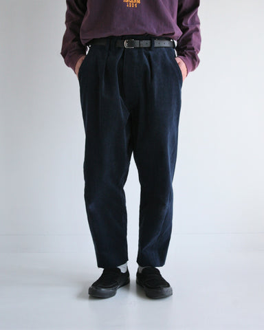 AN255 DRAPING TAPERED TROUSERS NAVY