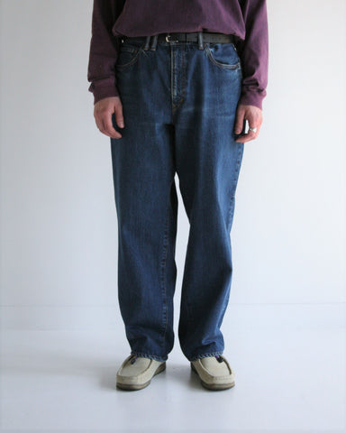 CONTEXT-003-1Y 80 年代靛蓝宽幅 5 条裤（一年水洗）