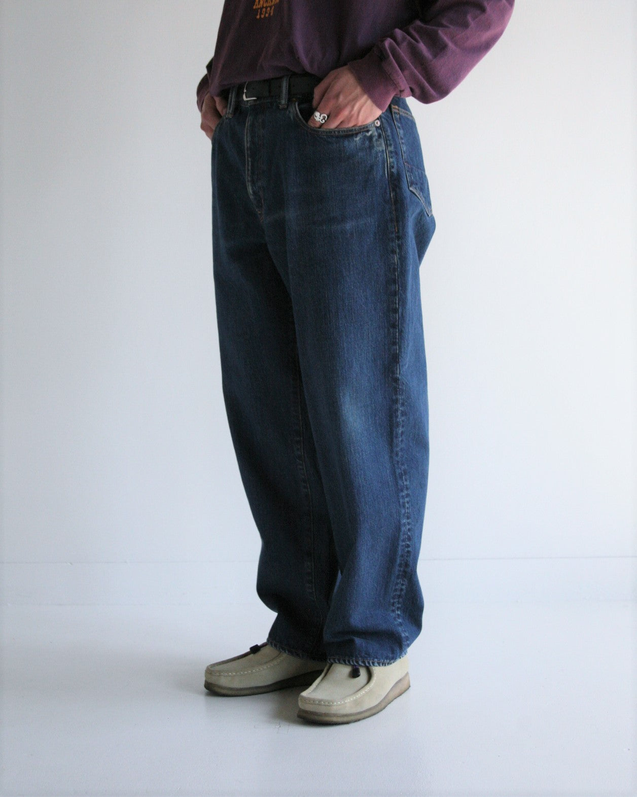 CONTEXT-003-1Y 80's WIDE 5P PANTS INDIGO(ONE YEAR WASH) – ANACHRONORM