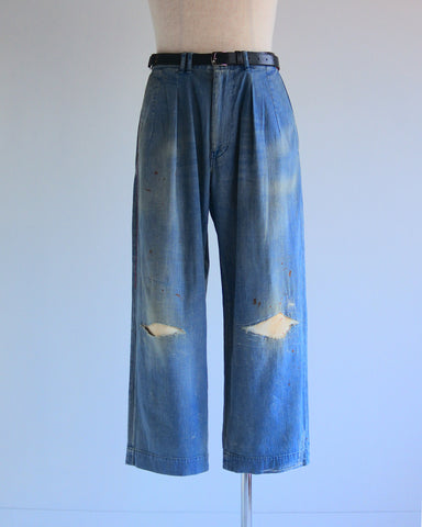 AN402 REMAKED WIDE DENIM TOROUSERS INDIGO(REMAKE)