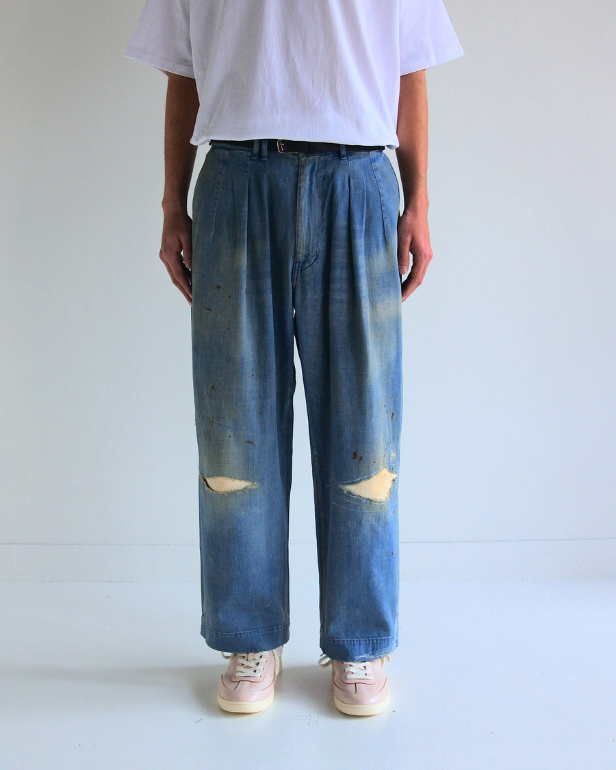 AN402 REMAKED WIDE DENIM TOROUSERS INDIGO(REMAKE)